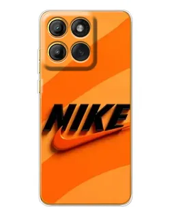 Чехол для Motorola MOTO G86 с картинкой «Оранжевый драйв Nike»