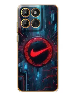 Чехол для Motorola MOTO G86 с картинкой «Техногенный стиль Nike»