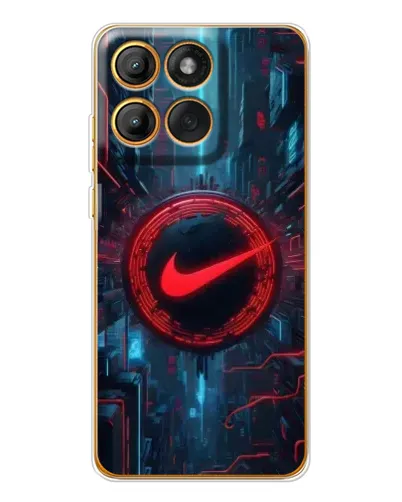 Чехол для Motorola MOTO G86 с картинкой «Техногенный стиль Nike»