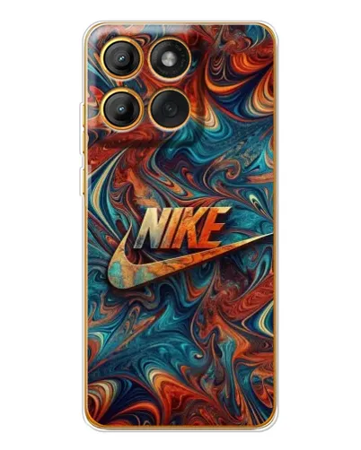 Чехол для Motorola MOTO G86 с картинкой «Nike в абстракции»