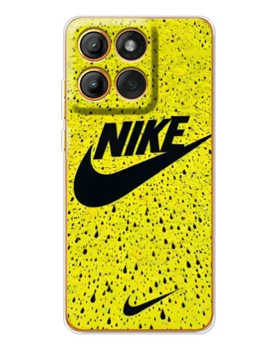 Чехол для Motorola MOTO G86 с картинкой «Желтый текстурный Nike»