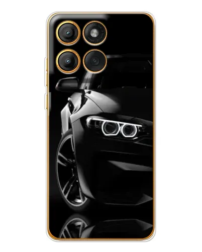 Чехол для Motorola MOTO G86 с картинкой «Черная BMW — профиль» Чехол для Motorola MOTO G86 с картинкой «Черная BMW — профиль»
