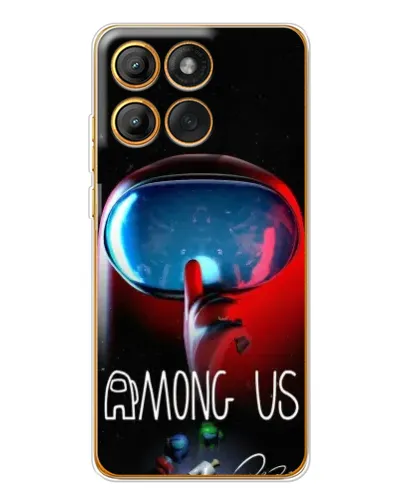 Чехол для Motorola MOTO G86 с картинкой «Красный импостер — макро» Чехол для Motorola MOTO G86 с картинкой «Красный импостер — макро»