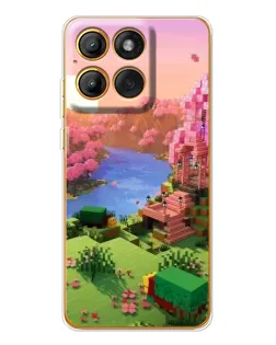 Чехол для Motorola MOTO G86 с картинкой «Розовое дерево Minecraft» Чехол для Motorola MOTO G86 с картинкой «Розовое дерево Minecraft»