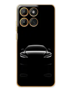 Чехол для Motorola MOTO G86 с картинкой «Силуэт Tesla Night»