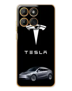Чехол для Motorola MOTO G86 с картинкой «Tesla Model Y»