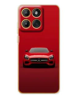 Чехол для Motorola MOTO G86 с картинкой «Красный Mercedes AMG»