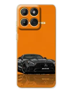 Чехол для Motorola MOTO G86 с картинкой «Оранжевый Mercedes AMG»