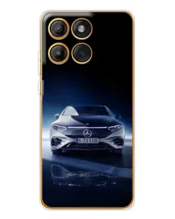 Чехол для Motorola MOTO G86 с картинкой «Ночной Mercedes EQ»