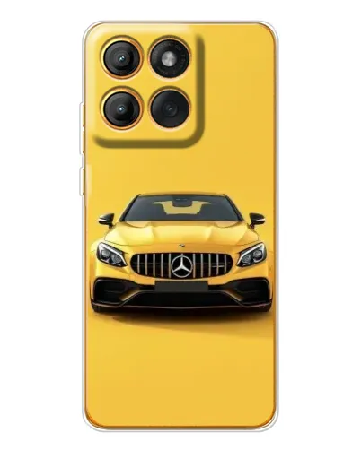 Чехол для Motorola MOTO G86 с картинкой «Желтый Mercedes GT»