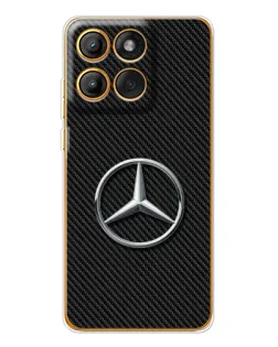 Чехол для Motorola MOTO G86 с картинкой «Карбоновый Mercedes стиль»