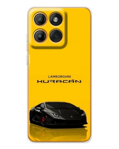 Чехол для Motorola MOTO G86 с картинкой «Lamborghini Huracan черный»