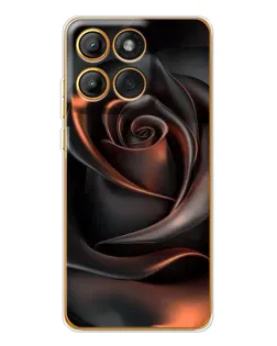 Чехол для Motorola MOTO G86 с картинкой «Шелковая черная роза»