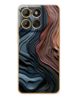 Чехол для Motorola MOTO G86 с картинкой «Цветные волны каньона»
