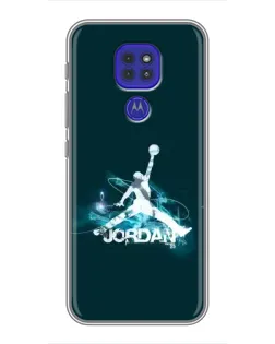 Чехол для Motorola MOTO G9 Play с картинкой «Jordan Blue Fire» Чехол для Motorola MOTO G9 Play с картинкой «Jordan Blue Fire»