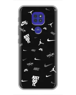Чехол для Motorola MOTO G9 Play с картинкой «Nike Black Pattern» Чехол для Motorola MOTO G9 Play с картинкой «Nike Black Pattern»