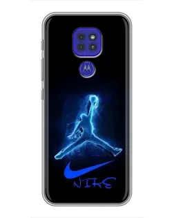 Чехол для Motorola MOTO G9 Play с картинкой «Jordan Neon Blue» Чехол для Motorola MOTO G9 Play с картинкой «Jordan Neon Blue»