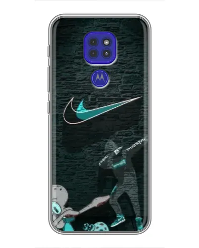 Чехол для Motorola MOTO G9 Play с картинкой «Спортивный арт Nike»
