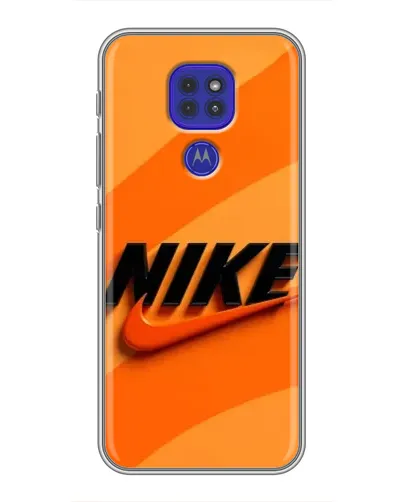 Чехол для Motorola MOTO G9 Play с картинкой «Оранжевый драйв Nike»