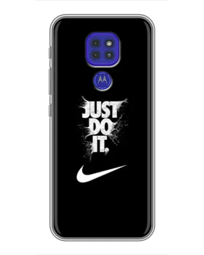 Чехол для Motorola MOTO G9 Play с картинкой «Текстовый принт Nike»