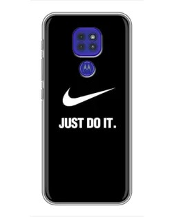 Чехол для Motorola MOTO G9 Play с картинкой «Классический принт Nike»