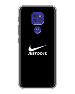Чехол для Motorola MOTO G9 Play с картинкой «Минимализм от Nike»