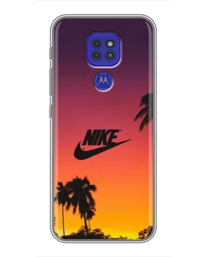 Чехол для Motorola MOTO G9 Play с картинкой «Nike на закате солнца»