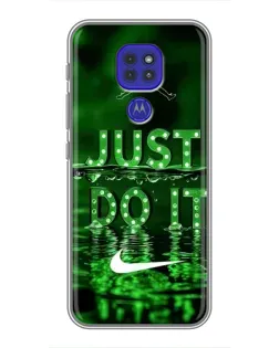 Чехол для Motorola MOTO G9 Play с картинкой «Зеленый неоновый Nike»