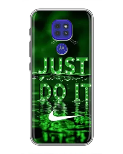 Чехол для Motorola MOTO G9 Play с картинкой «Зеленый неоновый Nike»