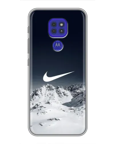 Чехол для Motorola MOTO G9 Play с картинкой «Nike — зимние горы»