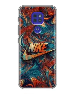 Чехол для Motorola MOTO G9 Play с картинкой «Nike в абстракции»