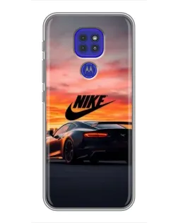 Чехол для Motorola MOTO G9 Play с картинкой «Nike и суперкар»
