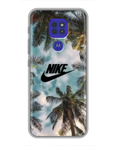 Чехол для Motorola MOTO G9 Play с картинкой «Тропический принт Nike» Чехол для Motorola MOTO G9 Play с картинкой «Тропический принт Nike»