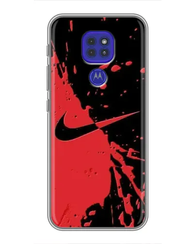 Чехол для Motorola MOTO G9 Play с картинкой «Красные брызги Nike» Чехол для Motorola MOTO G9 Play с картинкой «Красные брызги Nike»