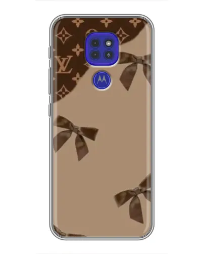 Чехол для Motorola MOTO G9 Play с картинкой «LV — кофейный атлас»