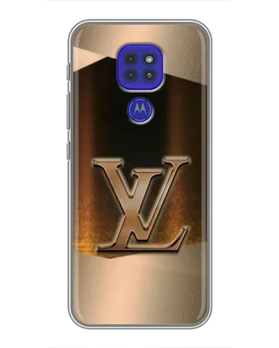 Чехол для Motorola MOTO G9 Play с картинкой «LV — золотое сияние»