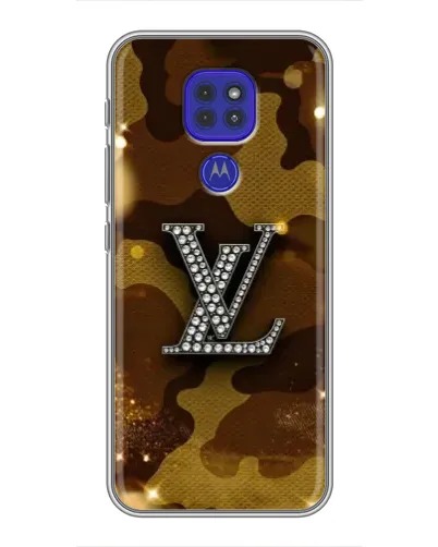 Чехол для Motorola MOTO G9 Play с картинкой «Камуфляжный Louis Vuitton»