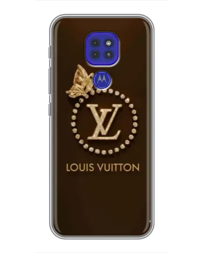Чехол для Motorola MOTO G9 Play с картинкой «LV — золотая печать»