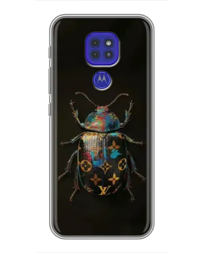 Чехол для Motorola MOTO G9 Play с картинкой «LV — мраморный принт»