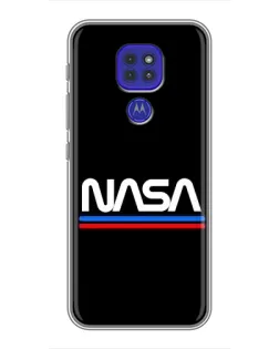 Чехол для Motorola MOTO G9 Play с картинкой «NASA — классика Red Blue» Чехол для Motorola MOTO G9 Play с картинкой «NASA — классика Red Blue»