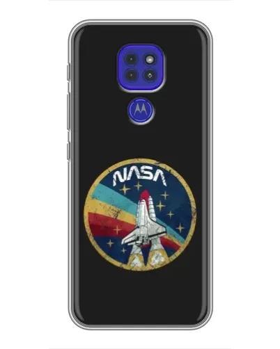 Чехол для Motorola MOTO G9 Play с картинкой «NASA — эмблема миссии»