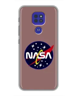 Чехол для Motorola MOTO G9 Play с картинкой «NASA — ретро космос»