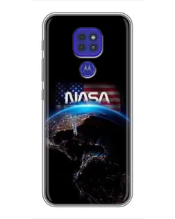 Чехол для Motorola MOTO G9 Play с картинкой «Земля из космоса NASA»