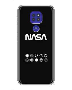 Чехол для Motorola MOTO G9 Play с картинкой «NASA — технический принт»