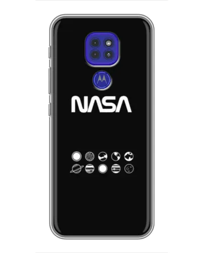 Чехол для Motorola MOTO G9 Play с картинкой «NASA — технический принт»