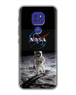 Чехол для Motorola MOTO G9 Play с картинкой «Астронавт на Луне»
