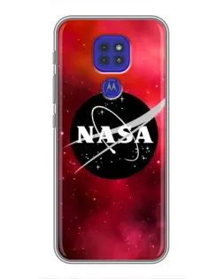 Чехол для Motorola MOTO G9 Play с картинкой «NASA — красная туманность»