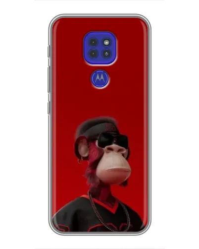 Чехол для Motorola MOTO G9 Play с картинкой «Bored Ape в красном» Чехол для Motorola MOTO G9 Play с картинкой «Bored Ape в красном»