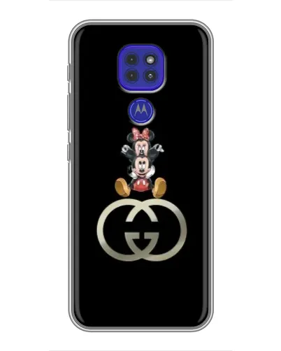 Чехол для Motorola MOTO G9 Play с картинкой «Минни Маус на лого»