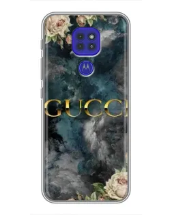 Чехол для Motorola MOTO G9 Play с картинкой «Абстрактные цветы Gucci» Чехол для Motorola MOTO G9 Play с картинкой «Абстрактные цветы Gucci»